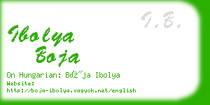 ibolya boja business card